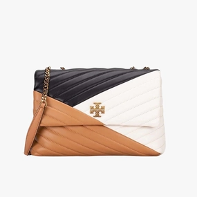 Tory Burch C Kira Chevron Color-Block Convertible Shoulder Bag (Large)