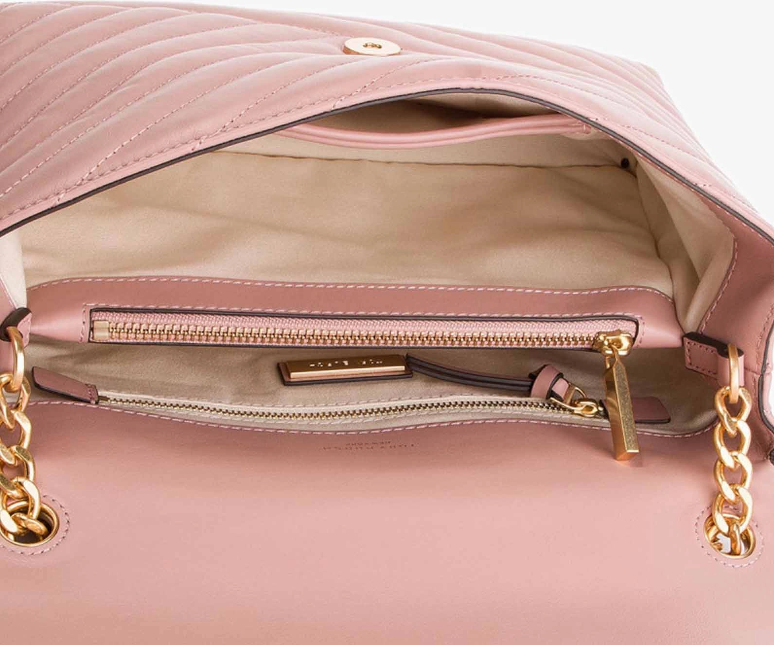 Tory Burch C Kira Chevron Flap Shoulder Bag (Medium)