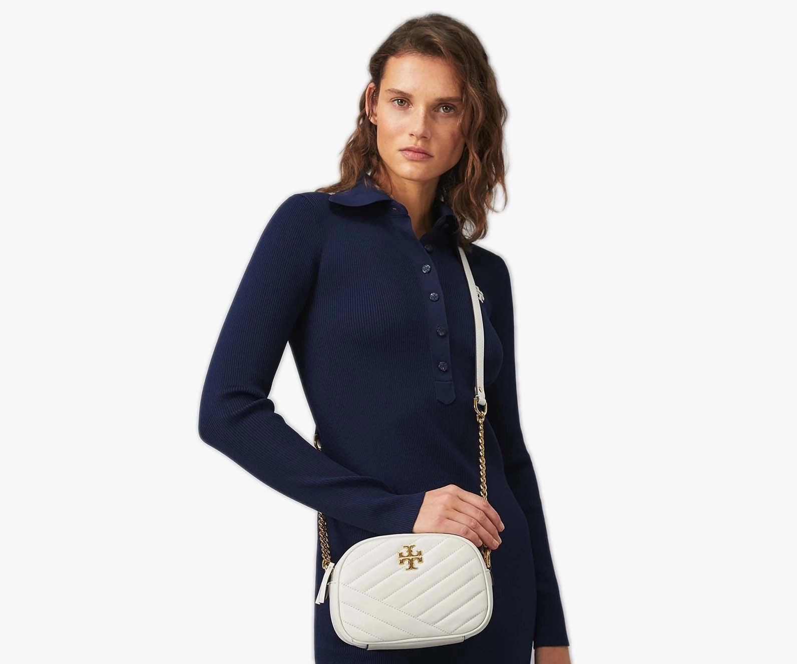 Tory Burch C Kira Chevron Small Camera Bag