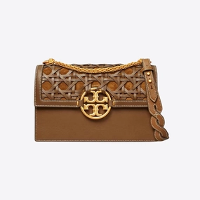 Tory Burch C Miller Basket Weave Shoulder Bag (Large)