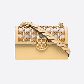 Tory Burch C Miller Basket Weave Shoulder Bag (Large)