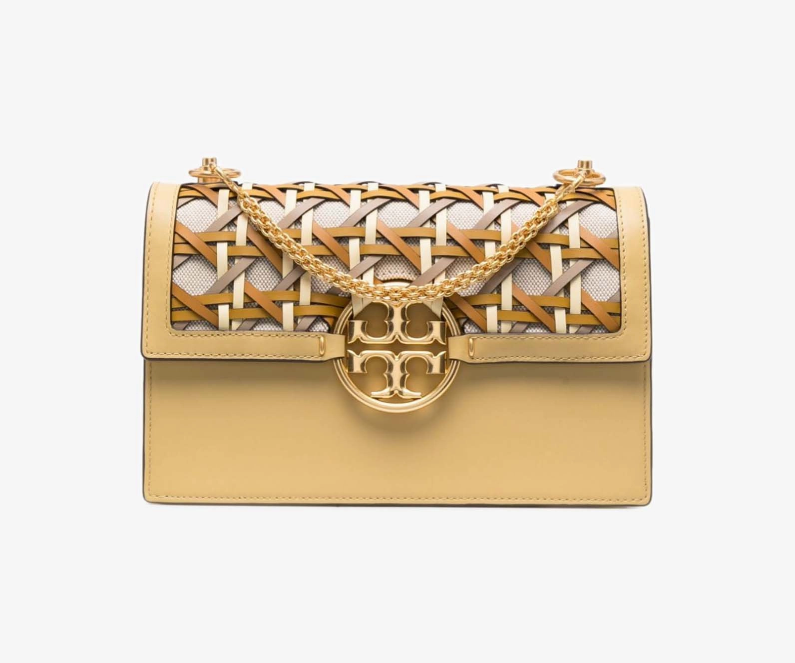 Tory Burch C Miller Basket Weave Shoulder Bag (Large)