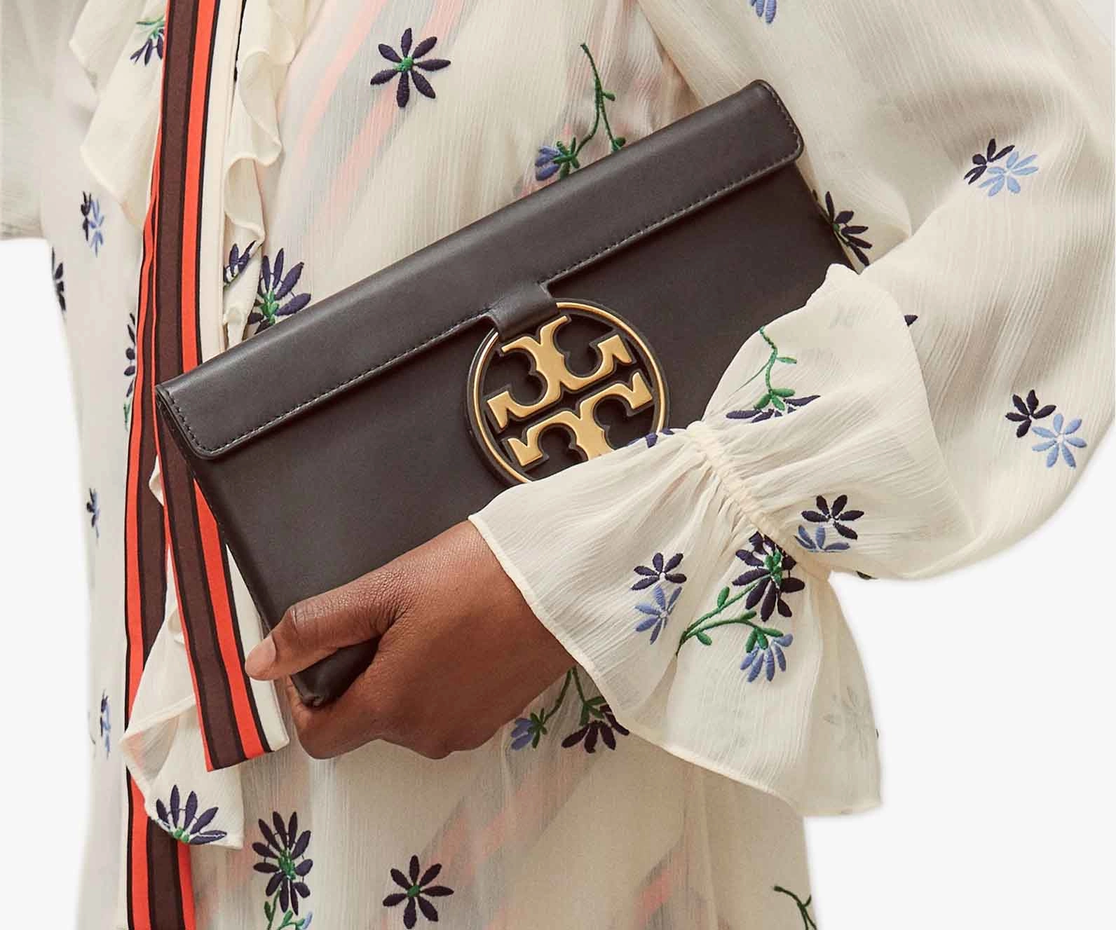 Tory Burch C Miller Metal Clutch