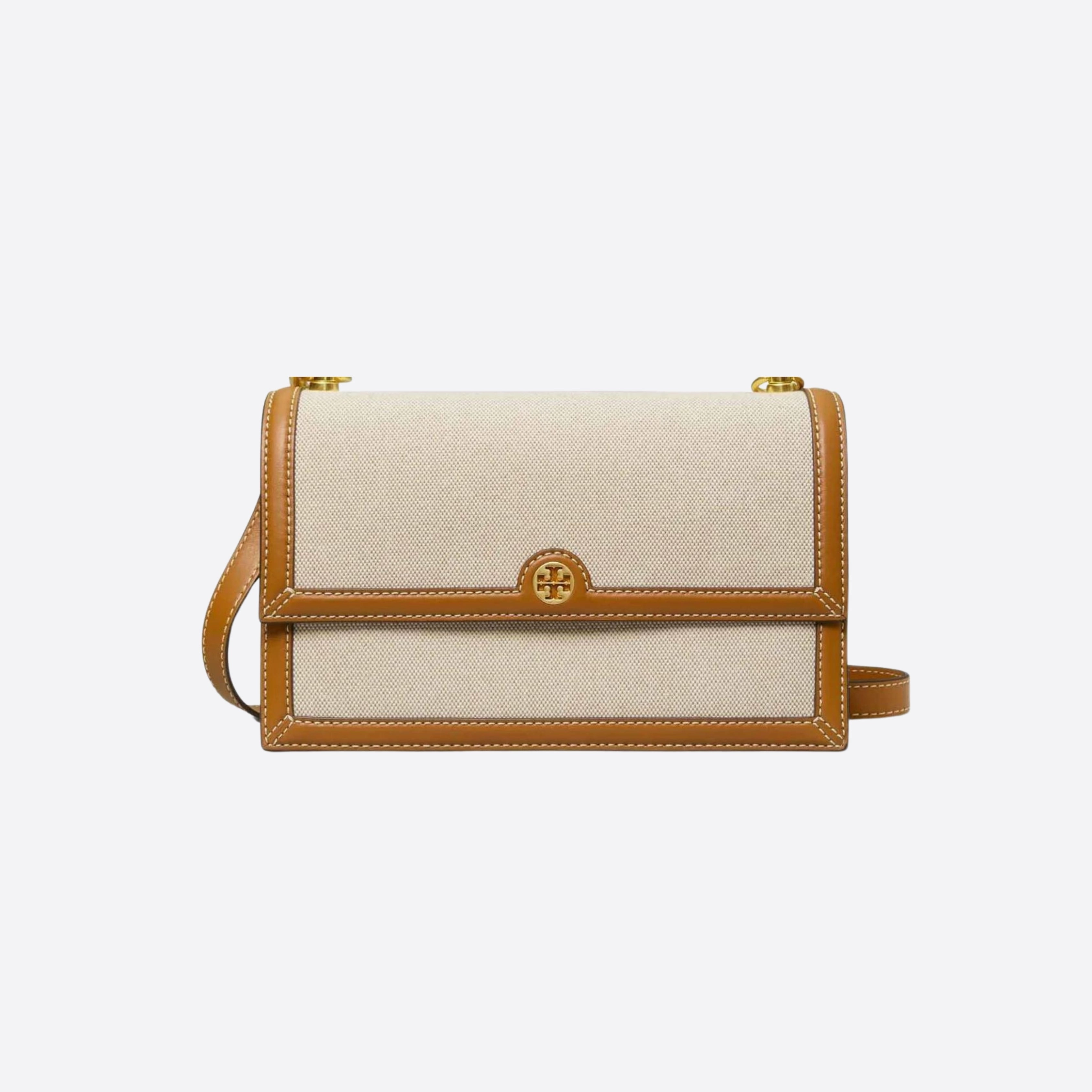 Tory Burch C T Monogram Canvas Shoulder Bag