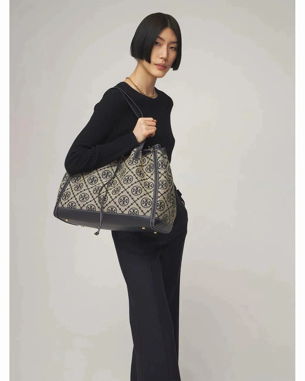 Tory Burch C T Monogram Jacquard Big Tote