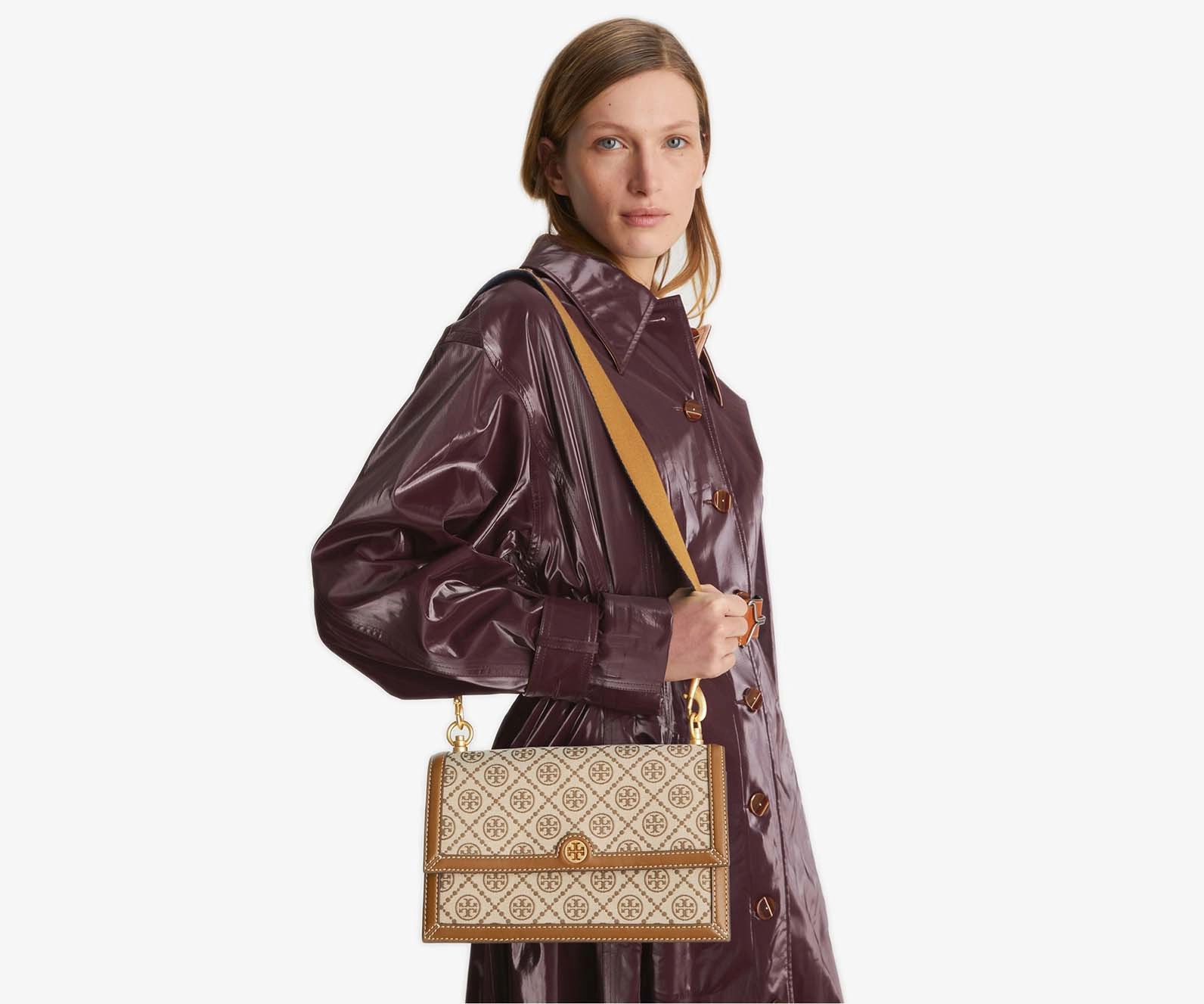 Tory Burch C T Monogram Jacquard Shoulder Bag