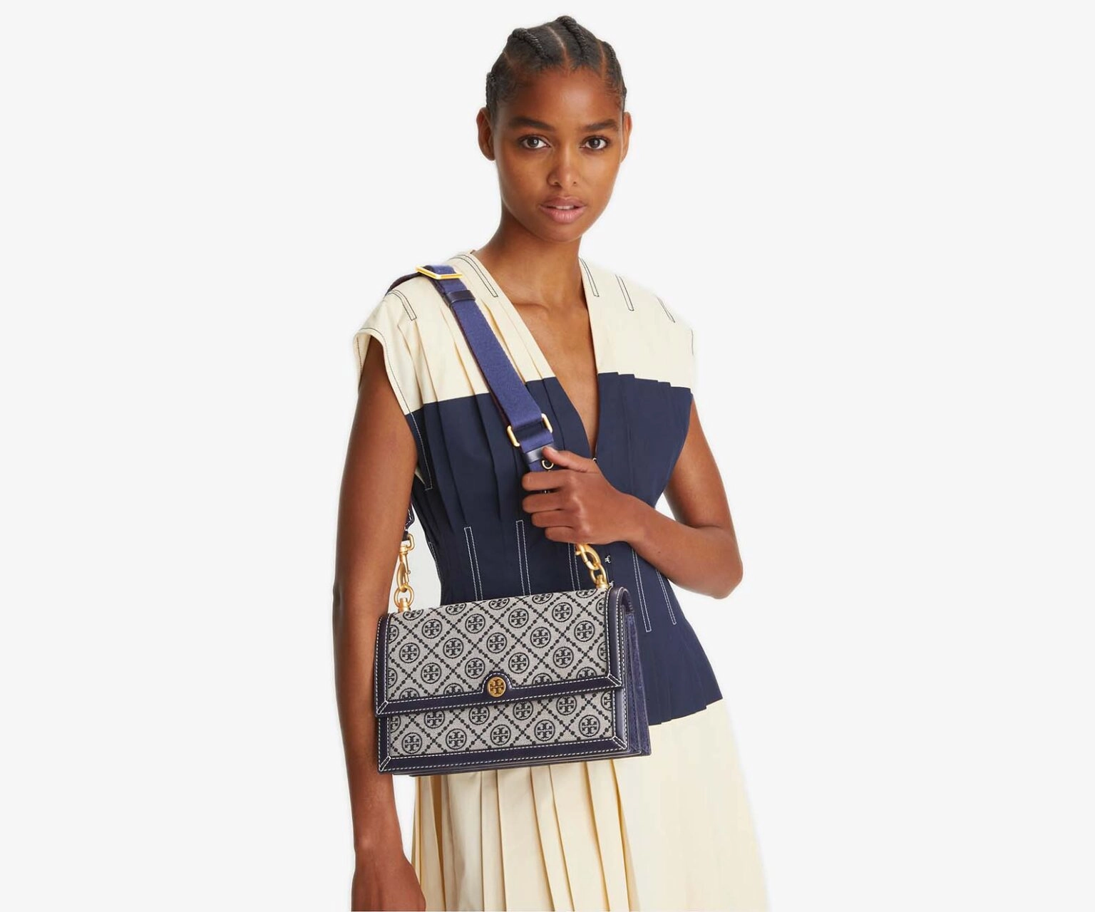 Tory Burch C T Monogram Jacquard Zip