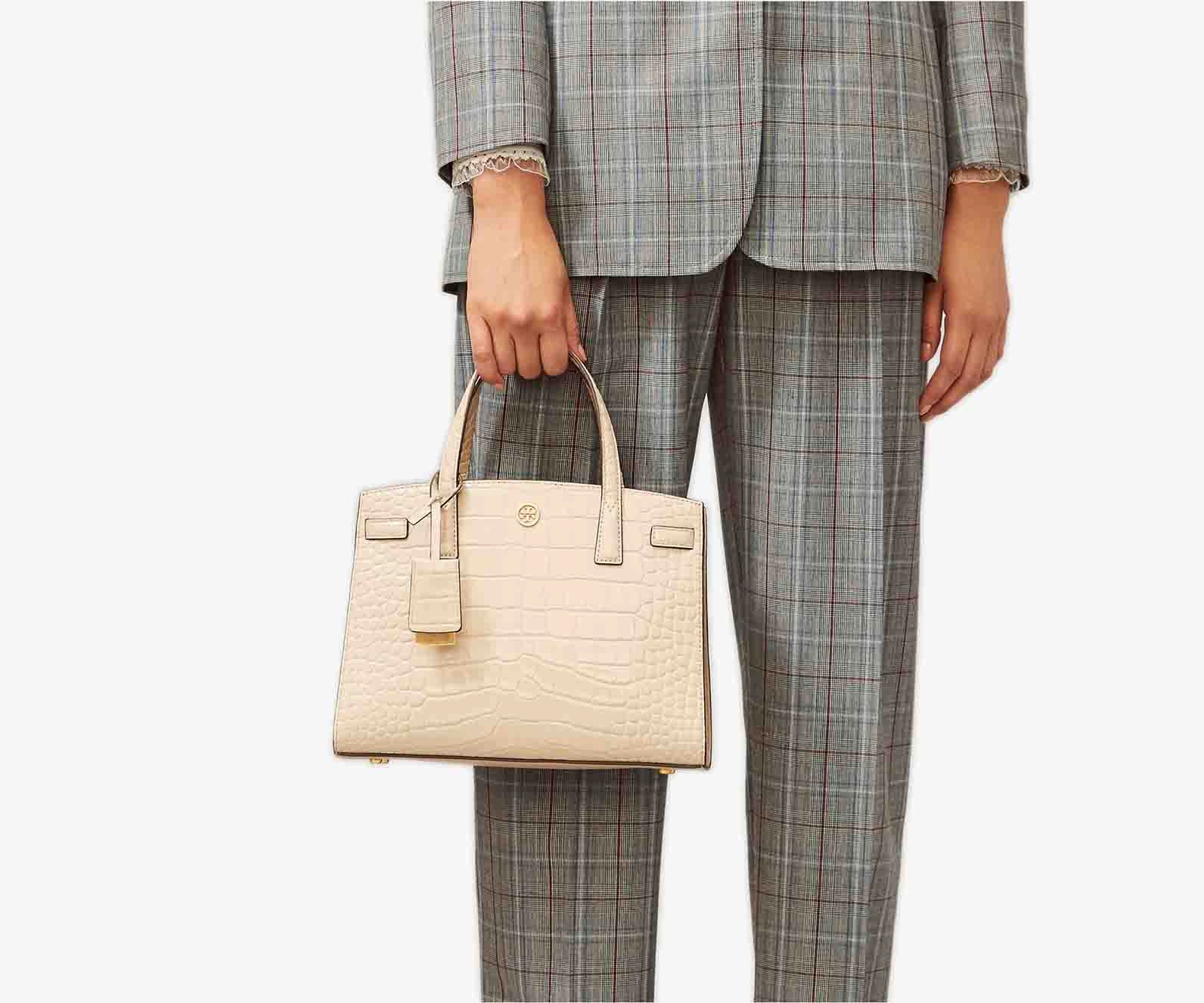 Tory Burch C Walker Embosed Satchel