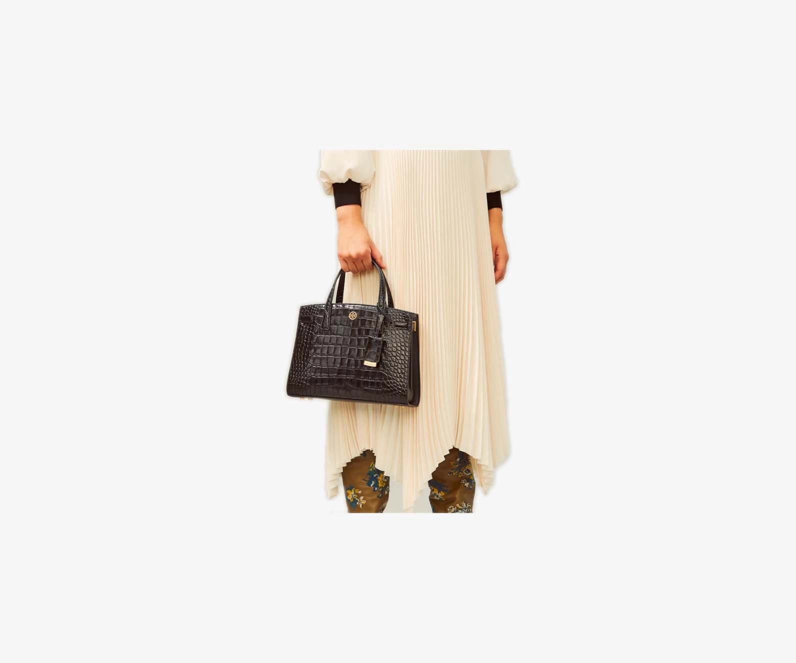 Tory Burch C Walker Embosed Satchel