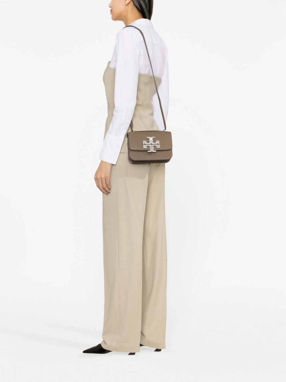 Tory Burch Eleanor Bag In Dove Gray Leather (Small)
