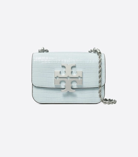 Tory Burch Eleanor Embossed Shoulder Bag small (Misty Blue)