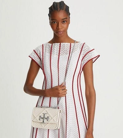 Tory Burch Eleanor Woven Small Convertible Shoulder Bag
