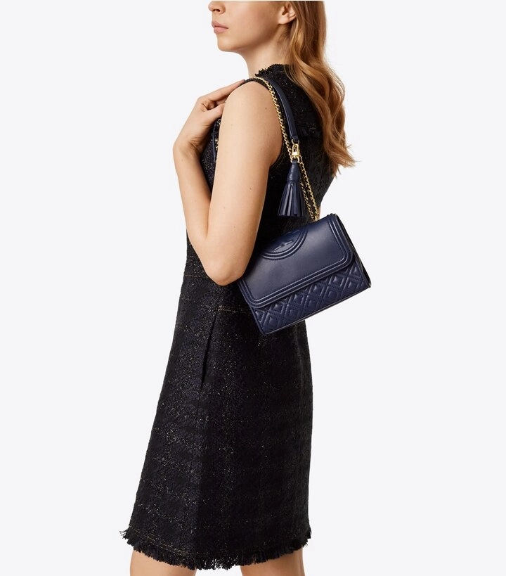 Tory Burch Fleming Small Convertible Shoulder Bag Tory Navy