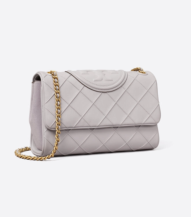 Tory Burch Fleming Soft Convertible Shoulder Bag Bay Gray