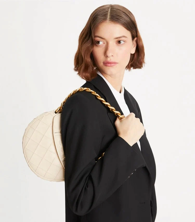 Tory Burch Fleming Soft Crescent Mini Shoulder Bag