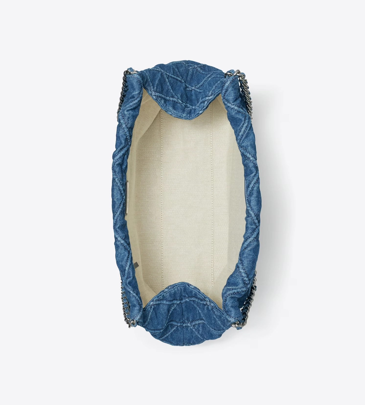 Tory Burch Fleming Soft Denim Hobo Bag