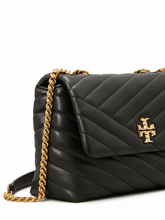 Tory Burch Kira Chevron Small Convertible Black
