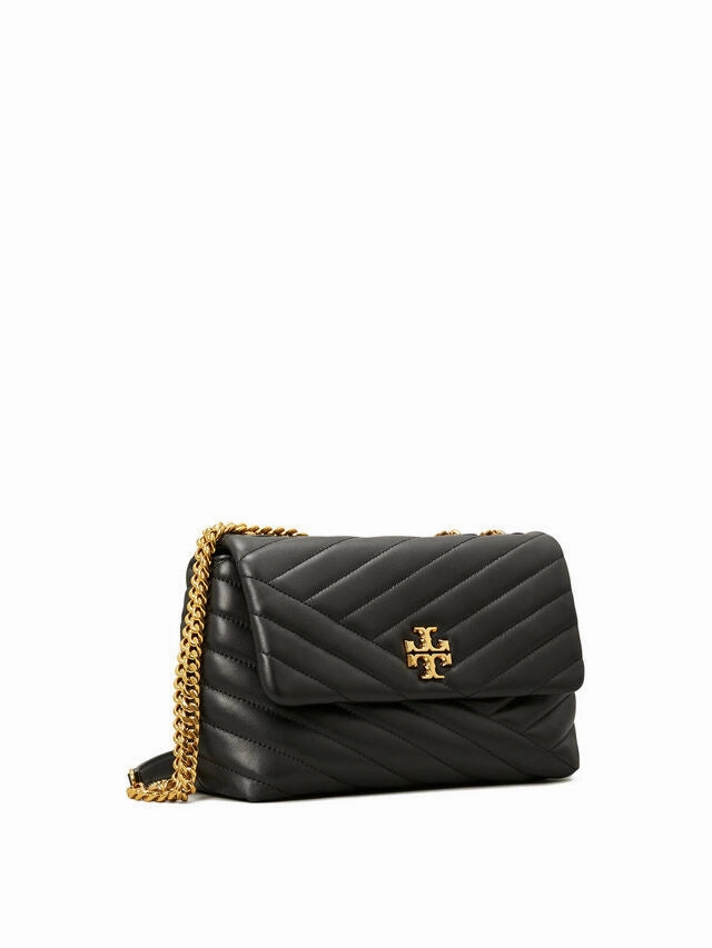 Tory Burch Kira Chevron Small Convertible Black