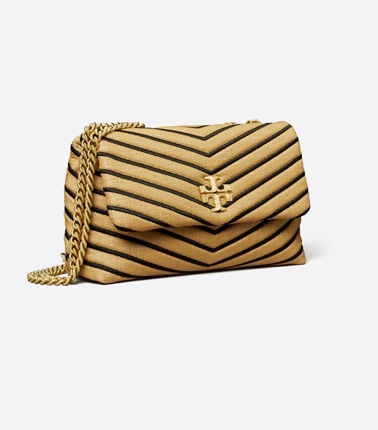 TORY BURCH KIRA CHEVRON SOFT STRAW Medium SHOULDER BAG