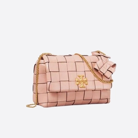 Tory Burch Kira Heart Woven Mini bag Pink Quartz