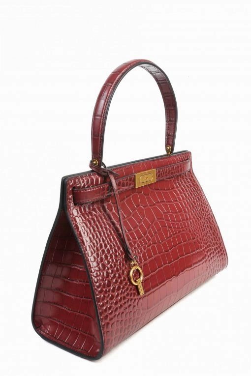 Tory burch lee radziwill croc embossed