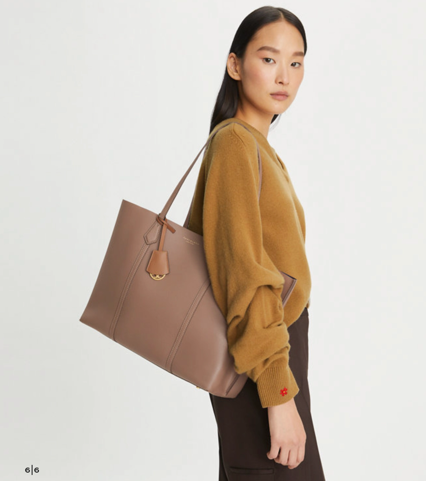 Tory Burch Perry Embossed Triple-Compartment Tote