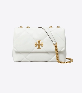 Tory Burch Small Kira Diamond Quilt Convertible Shoulder Bag Blanc