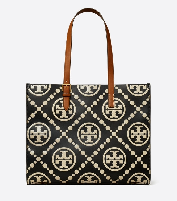 TORY BURCH T MONOGRAM CONTRAST EMBOSSED TOTE BAG