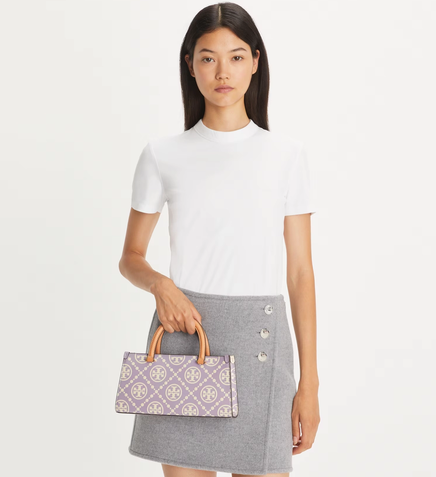 Tory Burch T Monogram Embossed Rectangular Tote