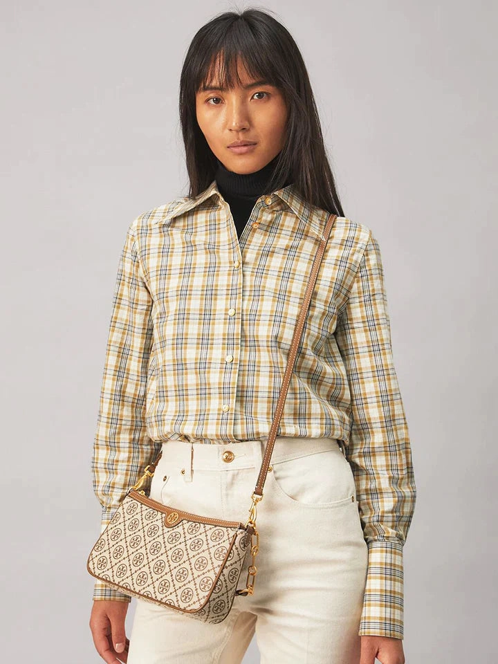 Tory Burch T Monogram Jacquard Studio Hazelnut