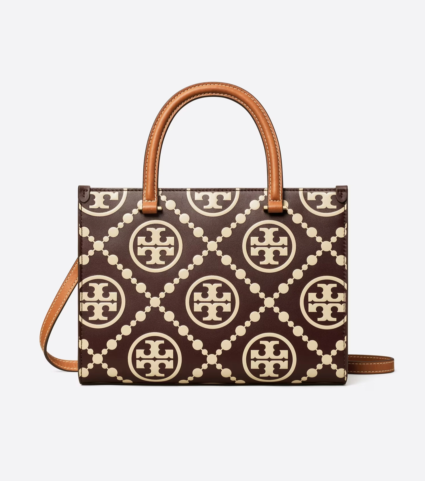 Tory Burch T Monogram Top Handle Embossed Tote