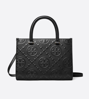 Tory Burch T Monogram Top Handle Embossed Tote
