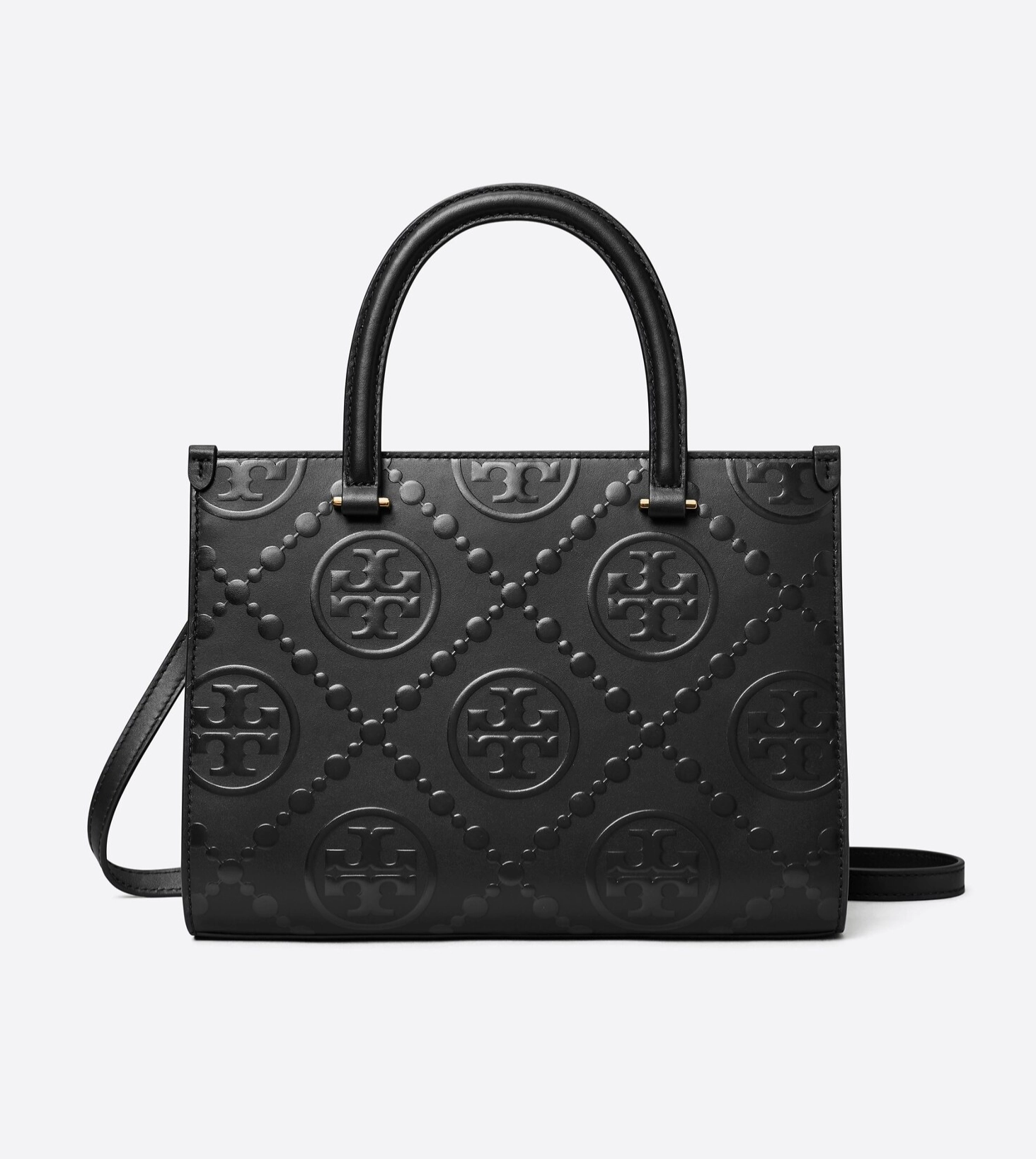 Tory Burch T Monogram Top Handle Embossed Tote