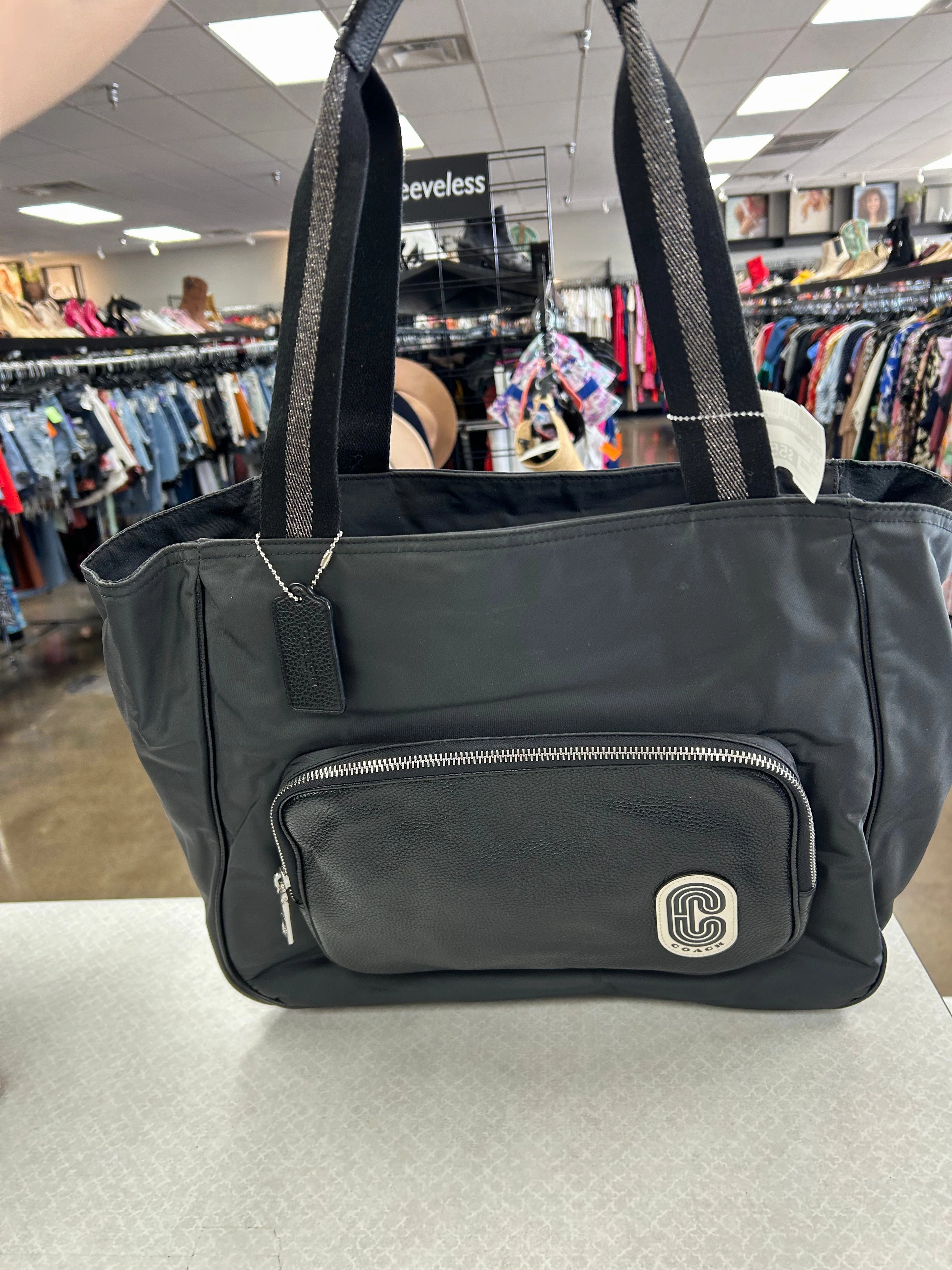 Tote Designer By Coach In Black, Size:Large