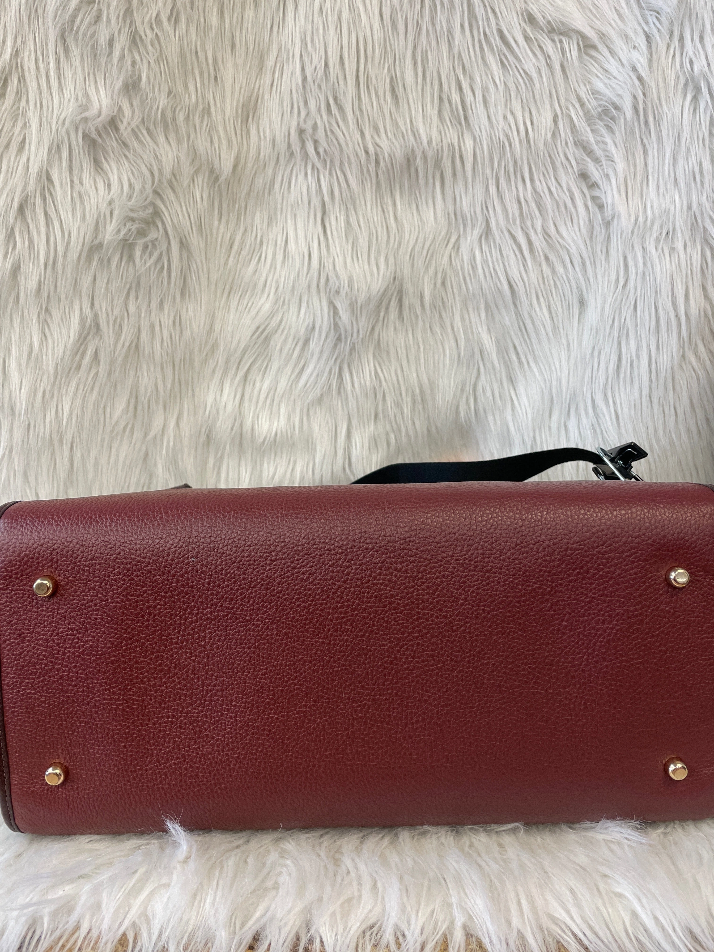 TOTE DESIGNER by COACH In MAROON, Size: LARGE