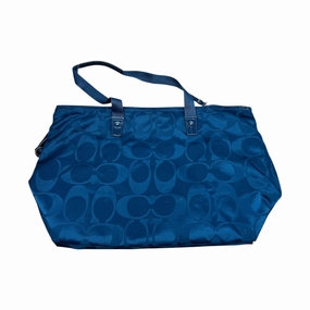 Tote Designer By Coach In Teal, Size:Large