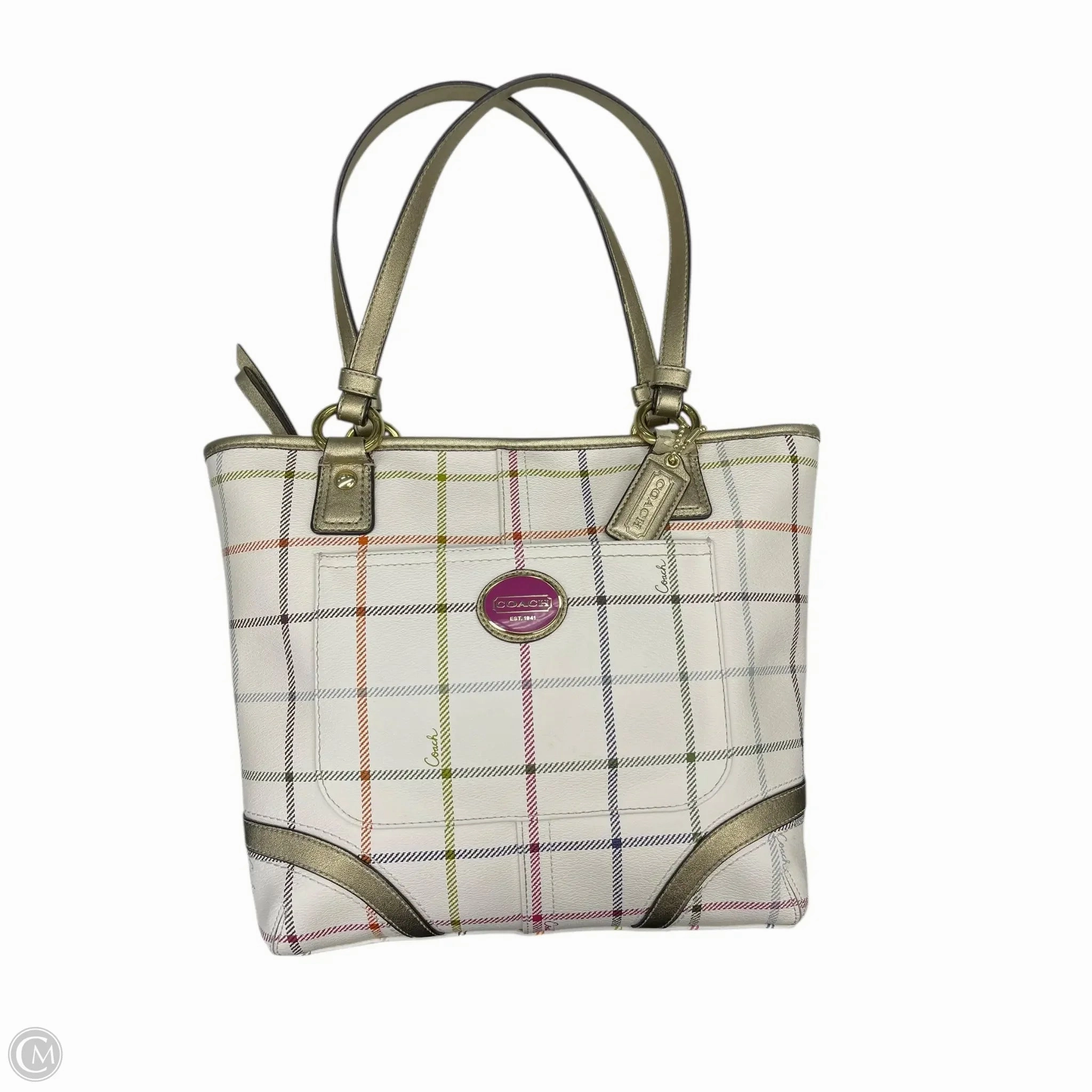 Tote Designer By Coach, Size: Medium