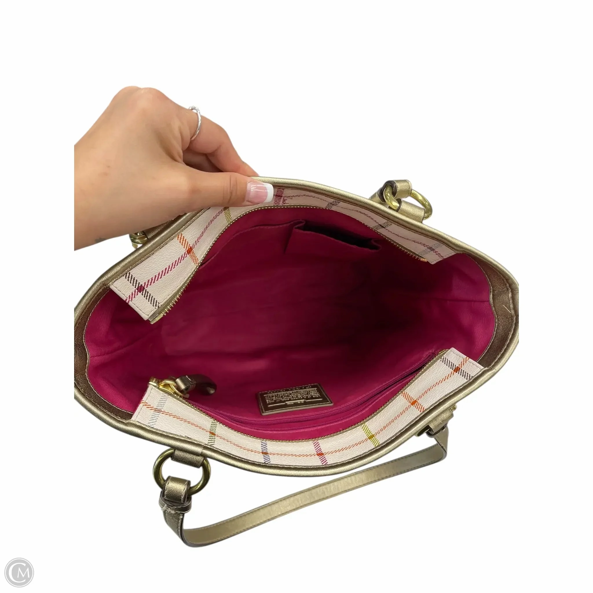 Tote Designer By Coach, Size: Medium