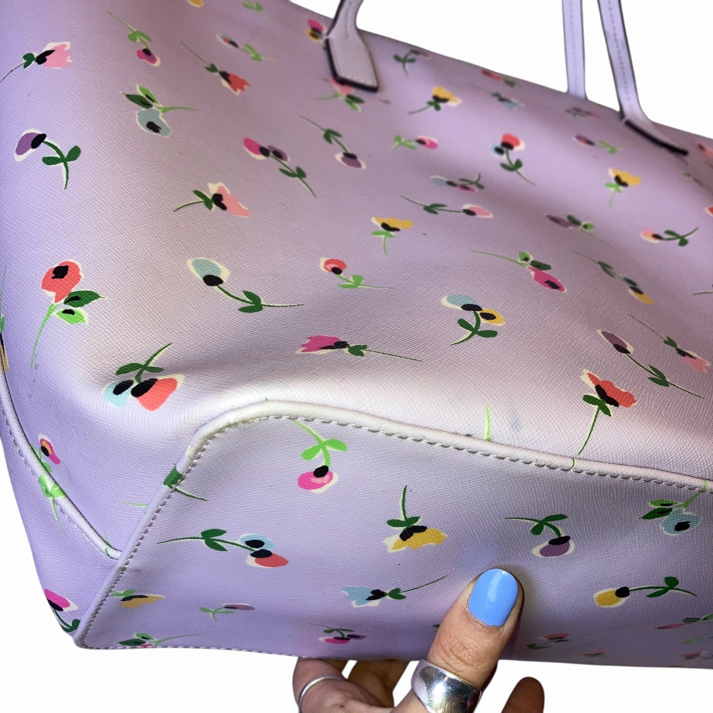 Tote Designer By Kate Spade In Floral Print, Size:Large