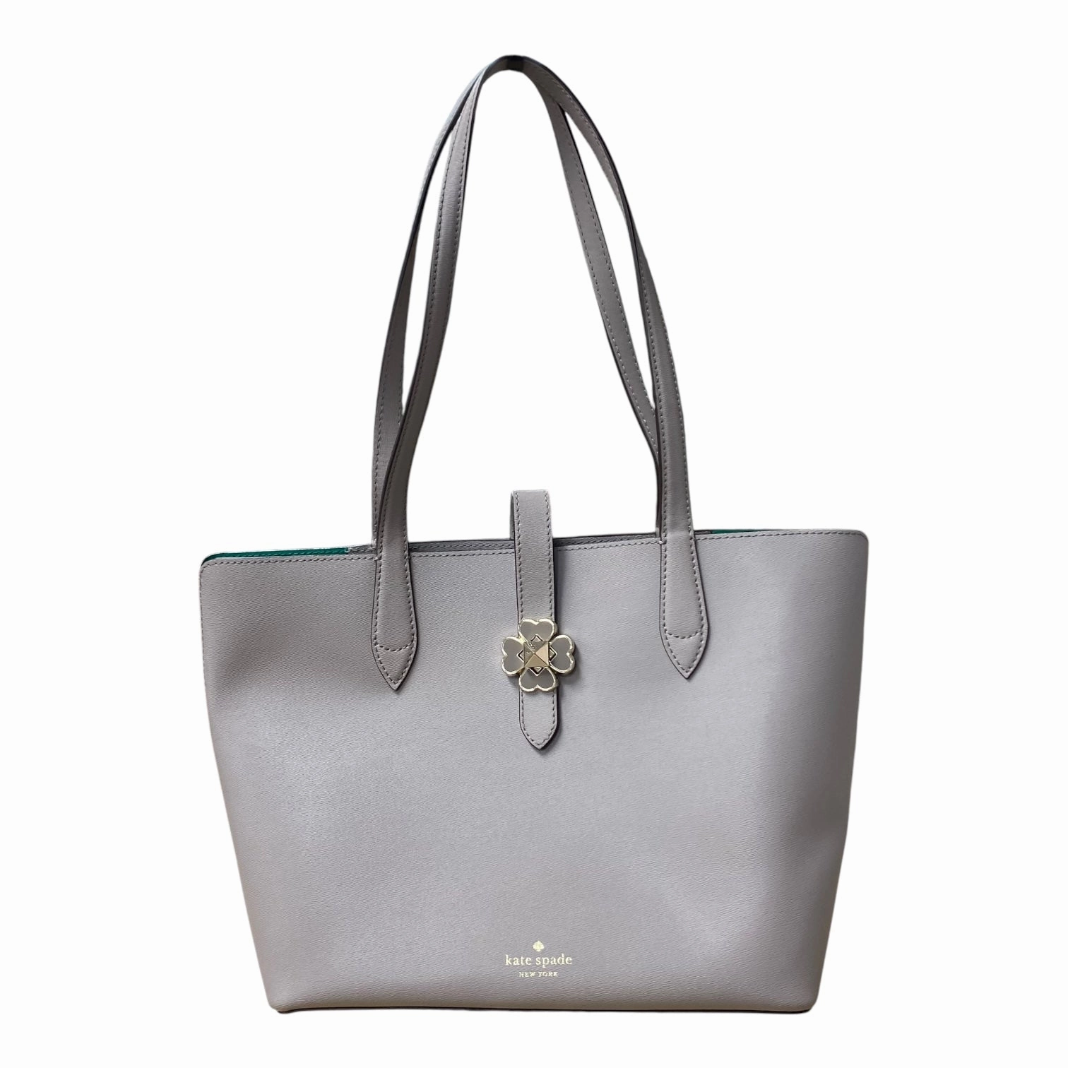 Tote Designer By Kate Spade In Grey, Size:Medium