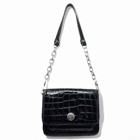 Twister Patent Croc Handbag By Brighton, Size: Small