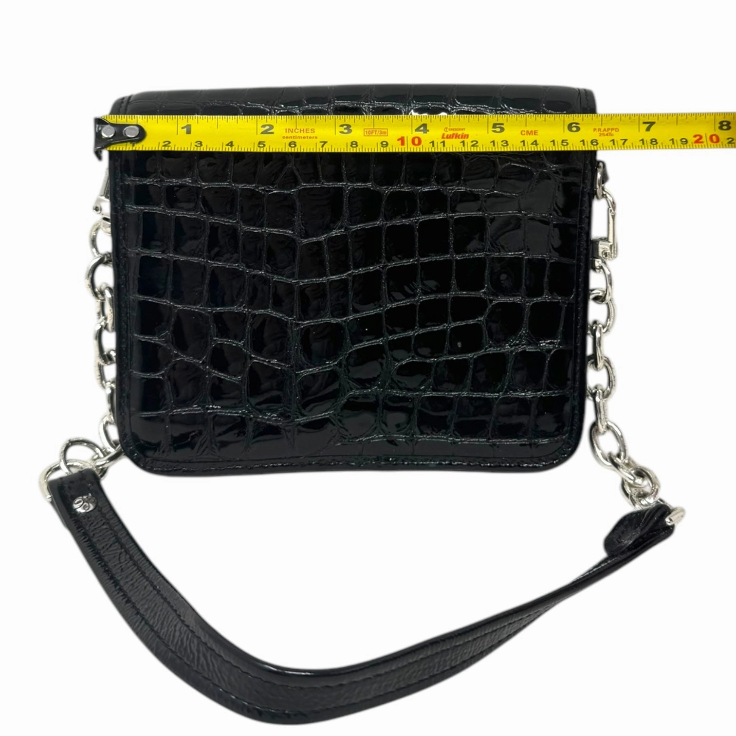 Twister Patent Croc Handbag By Brighton, Size: Small