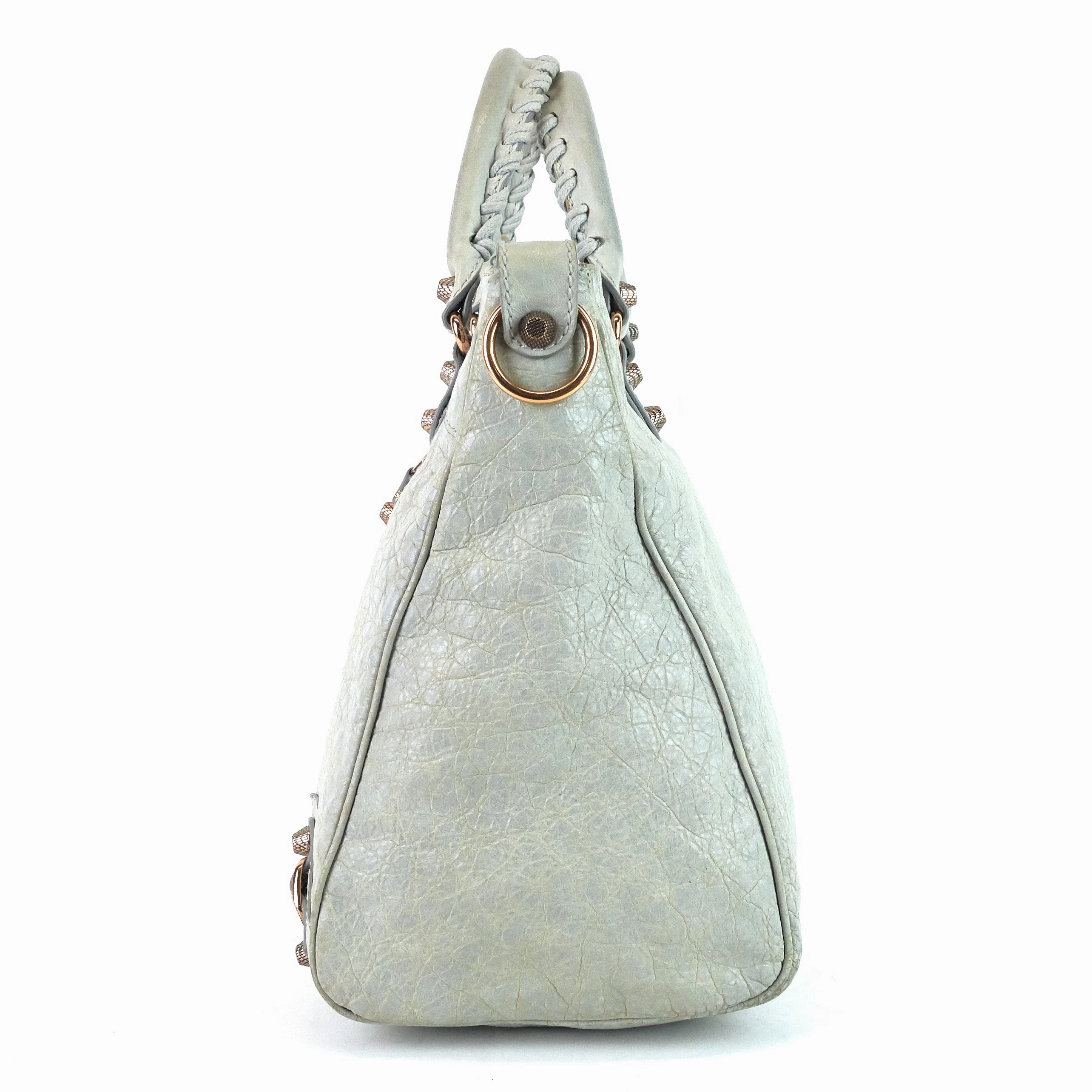 Velo Giant Studs Leather Handbag