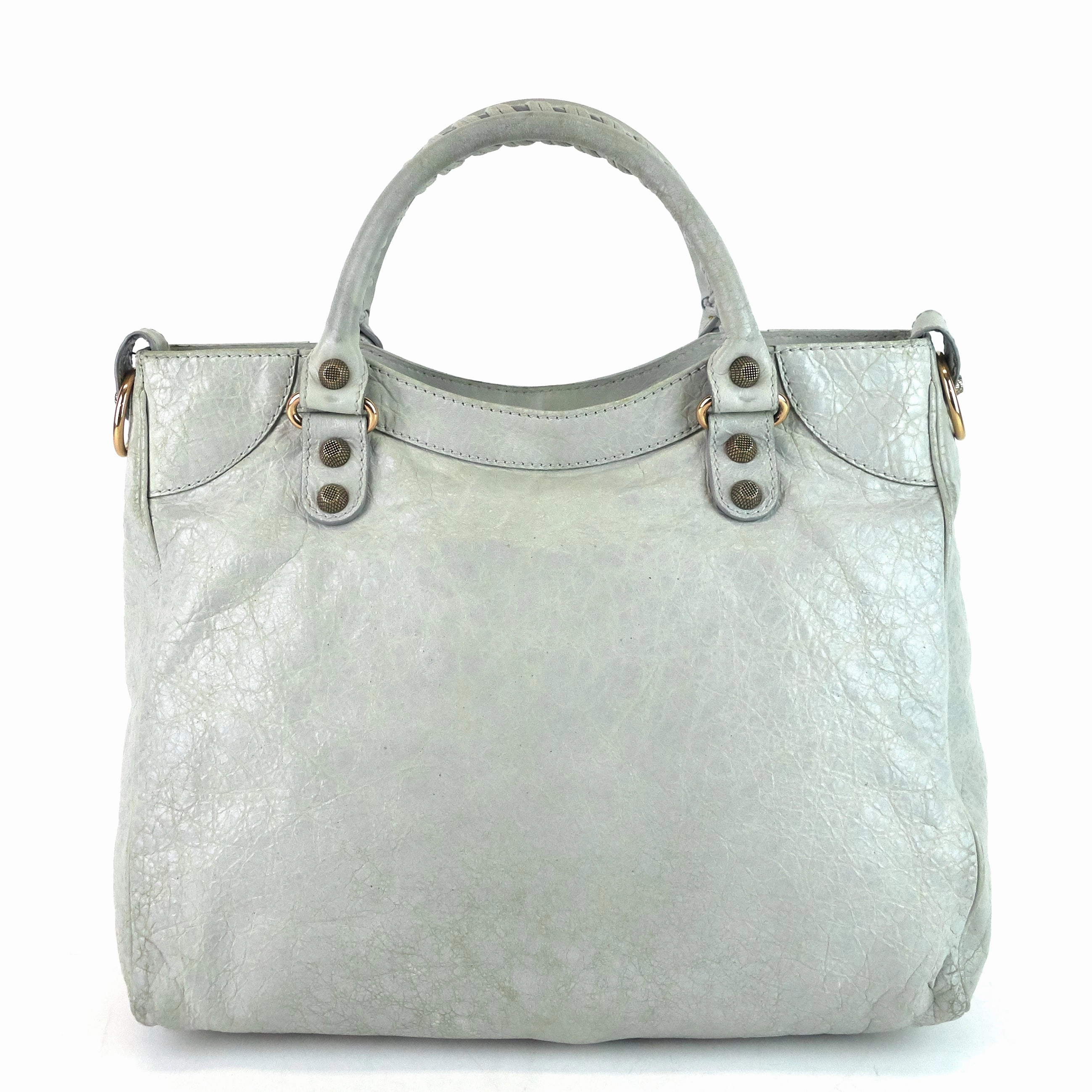Velo Giant Studs Leather Handbag