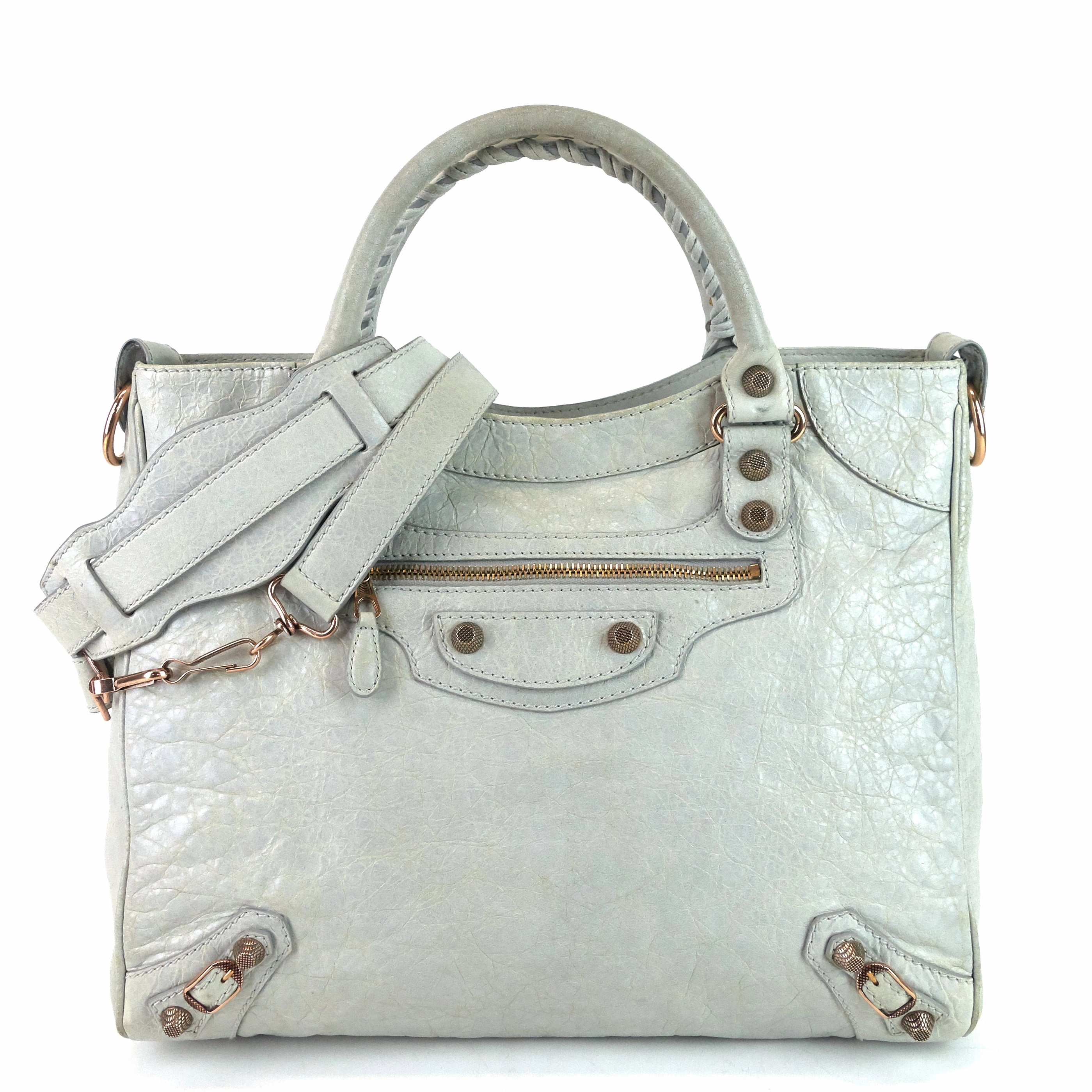 Velo Giant Studs Leather Handbag