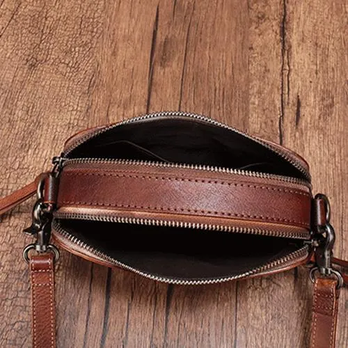 Vintage Red Leather Womens Clutch Side Purse Small Cube Shoulder Bag Leather Purse Crossbody Bags