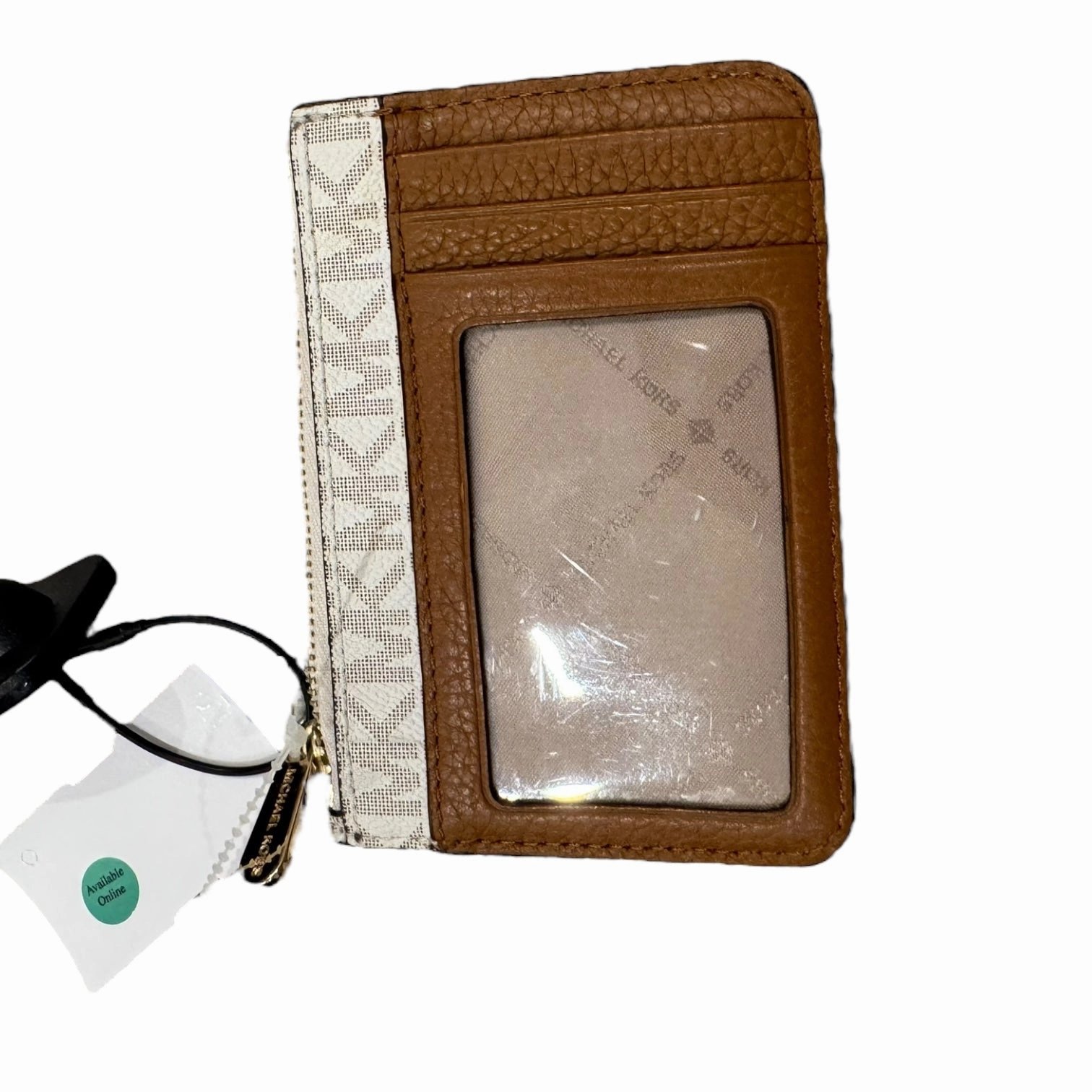 Wallet Designer By Michael Kors In Brown & White, Size:Small
