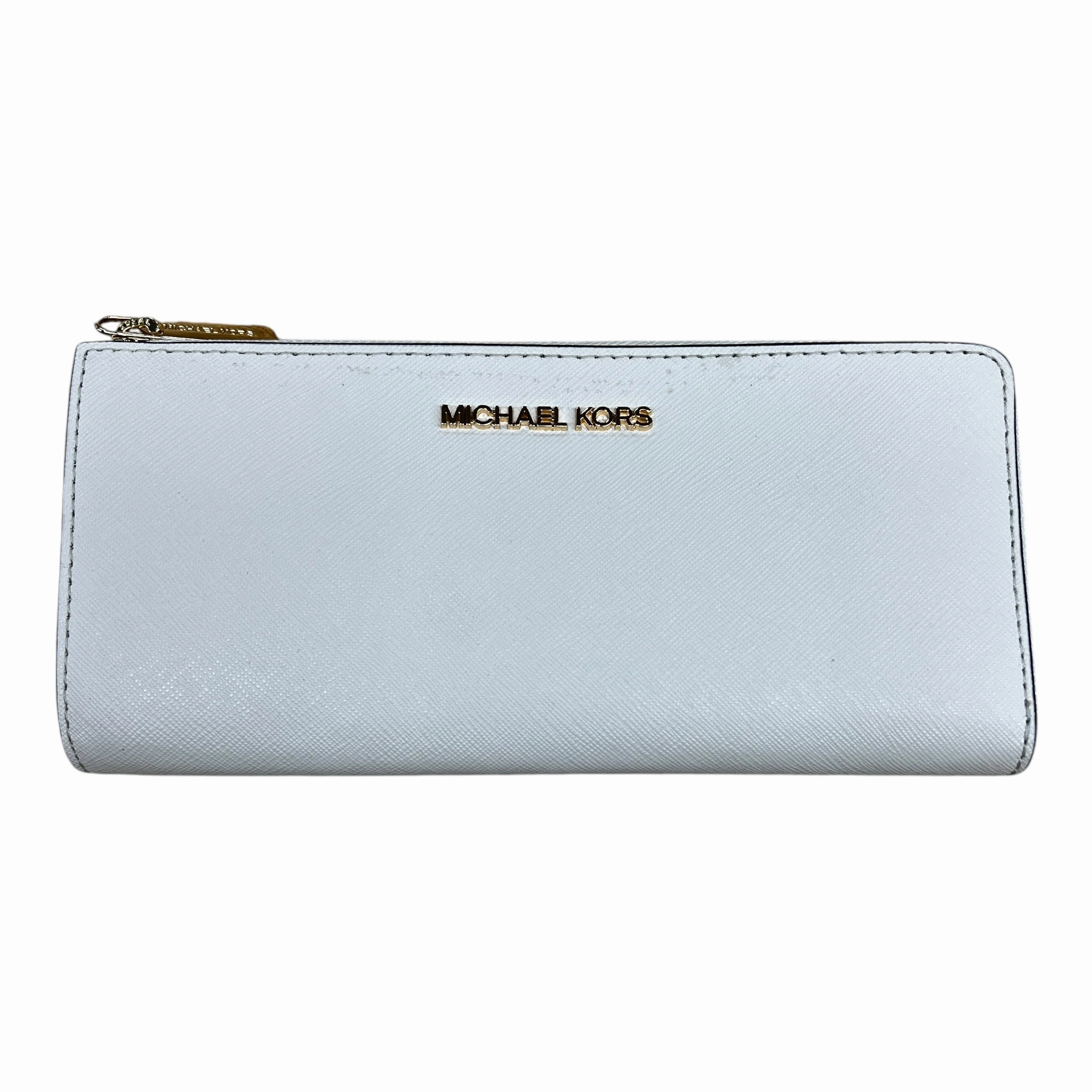 Wallet Designer By Michael Kors In Cream, Size:Large