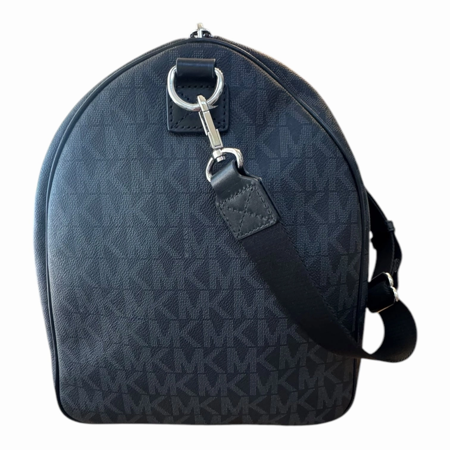 Weekender Duffle Designer By Michael Kors In Black & Grey, Size:Large
