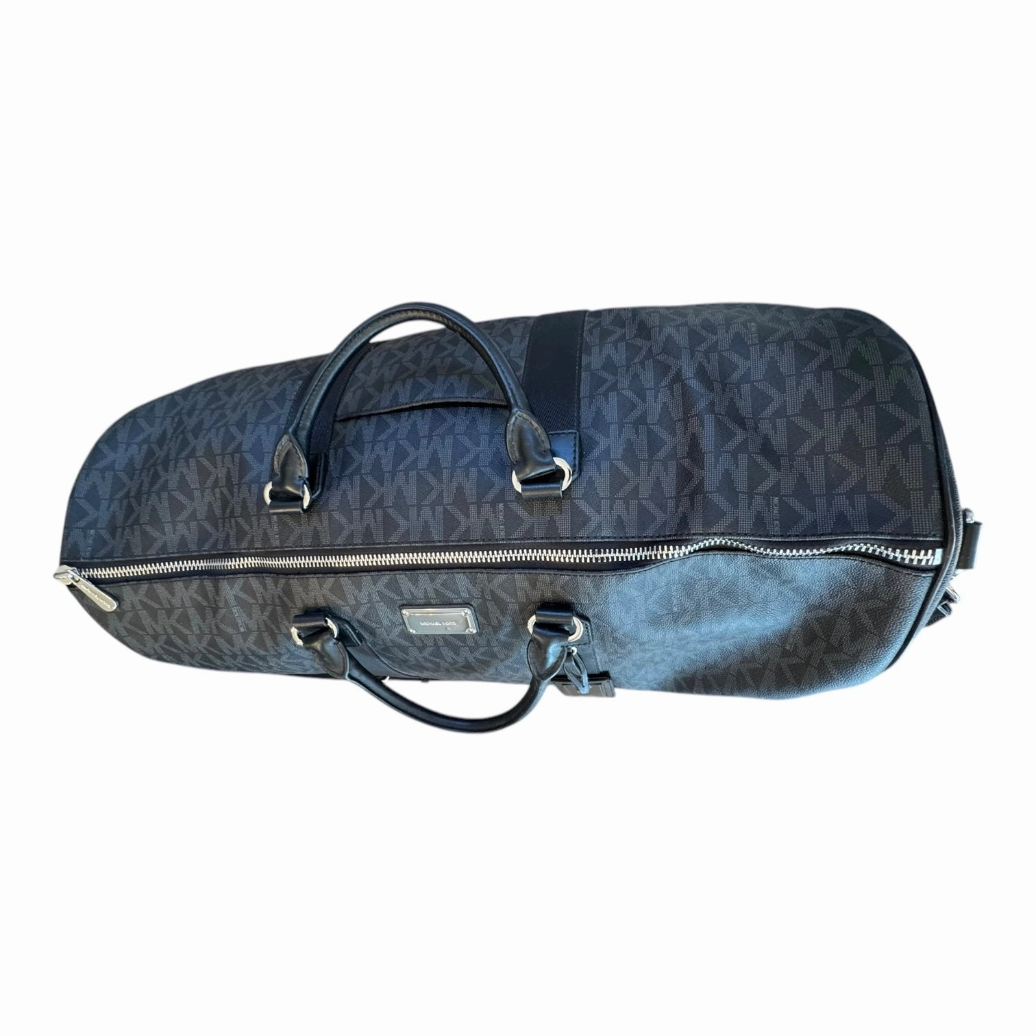 Weekender Duffle Designer By Michael Kors In Black & Grey, Size:Large